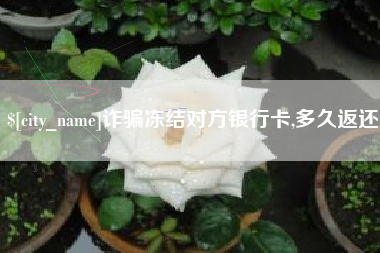 靖江诈骗冻结对方银行卡,多久返还