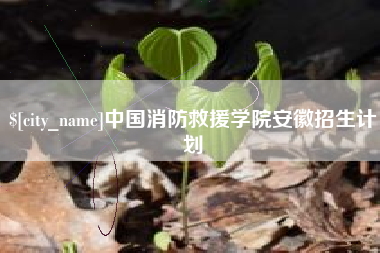 靖江中国消防救援学院安徽招生计划