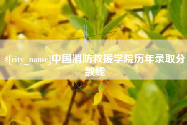 靖江中国消防救援学院历年录取分数线