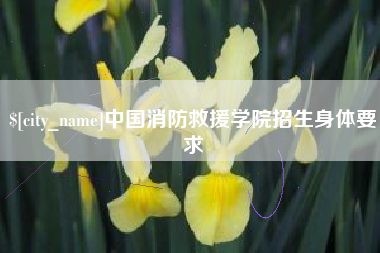 靖江中国消防救援学院招生身体要求