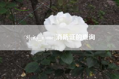 靖江消防证的查询