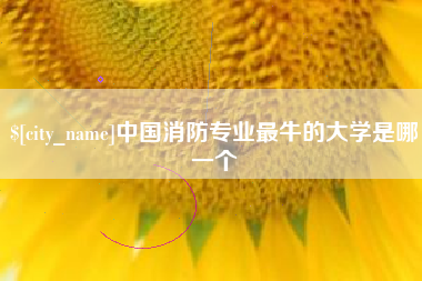 靖江中国消防专业最牛的大学是哪一个