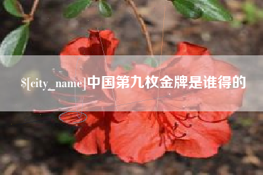 靖江中国第九枚金牌是谁得的