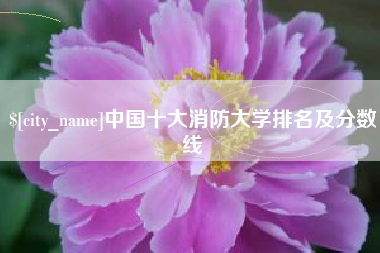 靖江中国十大消防大学排名及分数线
