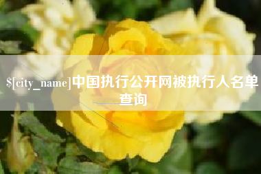 靖江中国执行公开网被执行人名单查询