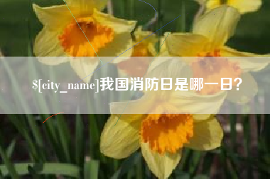 靖江我国消防日是哪一日？