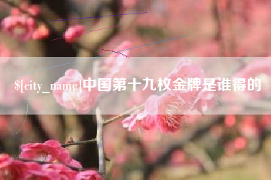 靖江中国第十九枚金牌是谁得的