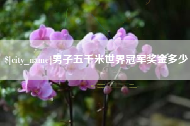 靖江男子五千米世界冠军奖金多少