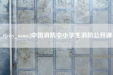 靖江中国消防中小学生消防公开课