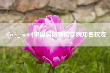 靖江中国消防救援学院知名校友