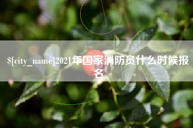 靖江2021年国家消防员什么时候报名