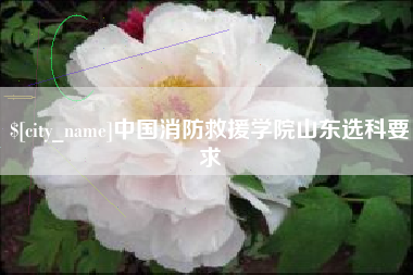 靖江中国消防救援学院山东选科要求