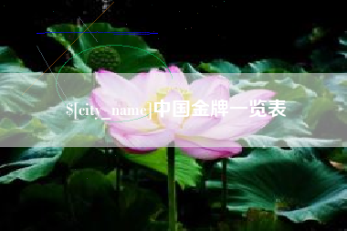 靖江中国金牌一览表
