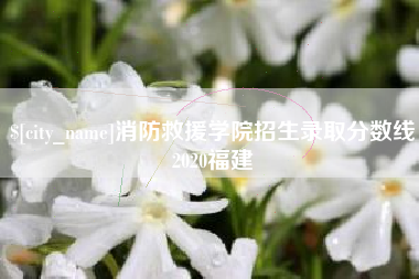 靖江消防救援学院招生录取分数线2020福建
