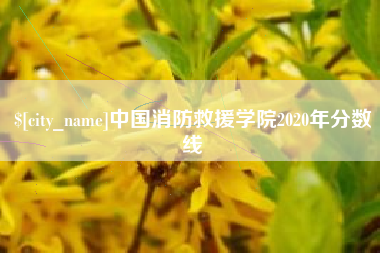 靖江中国消防救援学院2020年分数线